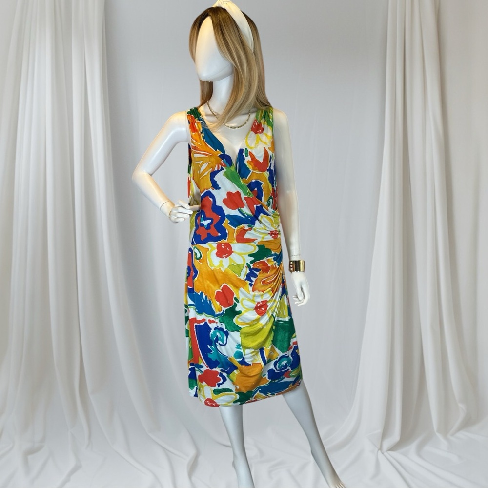 Lauren Ralph Lauren Vibrant Floral Midi Dress